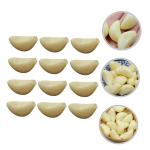 48 STK Simulierter Knoblauch Knoblauchflocken Prop Modell Künstliche Knoblauchzehen Modell Knoblauchzehen Geschälte Knoblauchzehen Grüner Knoblauch Knoblauch-Modell Küchendekor