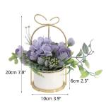 Kunstblumen Künstliche Blumen, Hortensie, Chrysantheme, Kunstblumen, Dekor, Keramik-Pflanztopf, Tischplatten-Pflanzgefäß für jeden Anlass