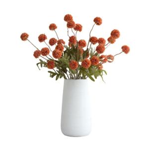 Kunstblumen Künstliche Löwenzahn-Blumenzweige, Kugelblumen, Pflanzen, gefälschte Blumen, getufteter Löwenzahn, für Heimwerker-Dekoration (Keramikvase) für jeden Anlass