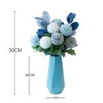 Kunstblumen Künstliche Blumen Pflanzen Set, Seidenblumenarrangements mit Keramiktopf, für Zuhause, Hochzeit, Party, Büro, Tafelaufsatz für jeden Anlass