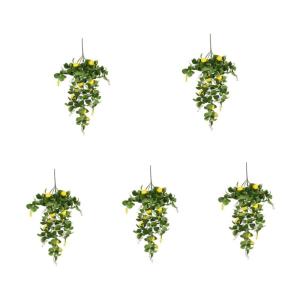 5St Simulation Zitronenrattan gelbe Zitronenzweige künstliche Blumenpflücker Künstliche Zitronenpflanze Dekorative Zitronenpflanze gefälschter Zitronenstiel zitronenzweig dekor