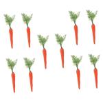 10 STK Plastik gemüse osterdekoration Karotten-Plastikmodelle Karotten-Imitation Karotten-Modell pflanzliche Modelle Requisiten gefälschtes Gericht schmücken Dekorationen