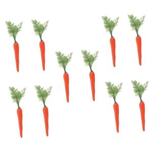 10 STK Plastik gemüse osterdekoration Karotten-Plastikmodelle Karotten-Imitation Karotten-Modell pflanzliche Modelle Requisiten gefälschtes Gericht schmücken Dekorationen