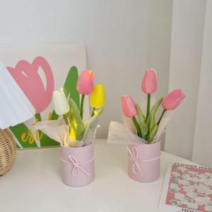 Kunstblumen 3 stücke Künstliche Tulpen Blumen, Für Hausgarten Hochzeit Party Indoor Outdoor Dekoration, Geburtstagsgeschenk Desktop Dekoration für jeden Anlass