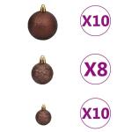 Künstlicher Weihnachtsbaum mit Beleuchtung & Kugeln mit LED Beleuchtung 240 cm Grün