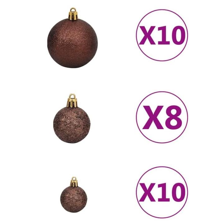Künstlicher Weihnachtsbaum mit Beleuchtung & Kugeln mit LED Beleuchtung 240 cm Grün