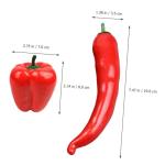 1 Satz Simulationsmodell Paprika Schaufensterpuppe Maneküre- Set Repiclas Kunstpfeffer Replikate Chili-Pfeffer-verzierung Falsches Pfeffermodell Falscher Chili Poly-Drache 5st