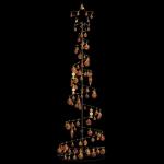 Weihnachtsbaum Kegelform mit Kugeln 120 LEDs Warmweiß 180 cm