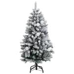 Künstlicher Weihnachtsbaum Klappbar Christbaum Kunstbaum Weihnachten Dekobaum Künstlicher Weihnachtsbaum Tannenbaum Weihnachtsdeko 150 LEDs & Kugeln 150 cm Grün und Weiß