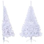 Kunstkerstboom met standaard, 150 cm, hoge kerstdecoratie, pvc en staal, wit
