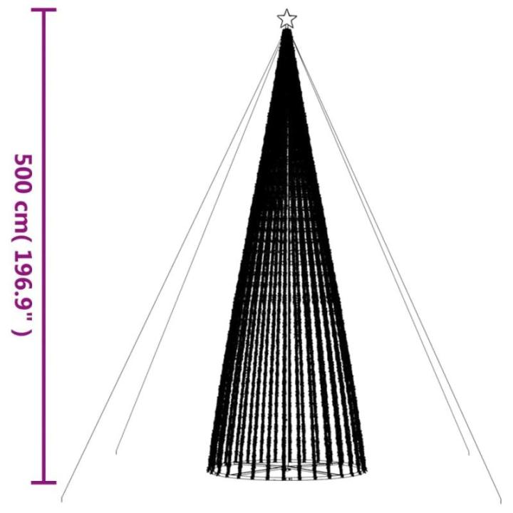 LED Weihnachtsbaum Aussen Kegelform Weihnachtsbaum Metall Groß Kaltweiß 1544 LEDs Tannenbaum Lichterbaum Weihnachtsdeko Aussen Weihnachtsbaum Tanne 500 cm