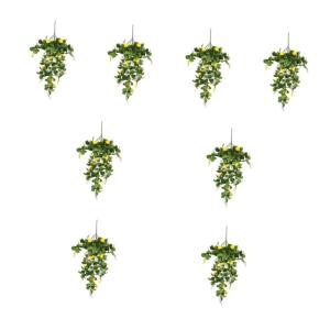 8St Simulation Zitronenrattan Zitronengrüne Girlande Fälschung Obst Künstliche Zitronenpflanze Dekorative Zitronenpflanze gefälschter Zitronenstrauß Zitronendekoration für zu