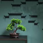 Kunstblumen Künstlicher Bonsai-Baum, Kiefern-Bonsai-Pflanze, Bonsai-Baum-Fälschungspflanze, für Zuhause, Büro/Hof, Desktop-Display, Zen-Garten-Dekor für jeden Anlass