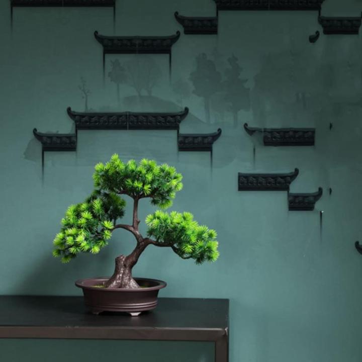 Kunstblumen Künstlicher Bonsai-Baum, Kiefern-Bonsai-Pflanze, Bonsai-Baum-Fälschungspflanze, für Zuhause, Büro/Hof, Desktop-Display, Zen-Garten-Dekor für jeden Anlass