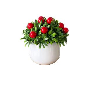 Kunstblumen Künstliche Pflanzen, Mini-Topfpflanzen, für Büro, Schreibtisch, Zuhause, Bauernhaus, weiße Töpfe, Schlafzimmer, Badezimmer, Regaldekoration für jeden Anlass