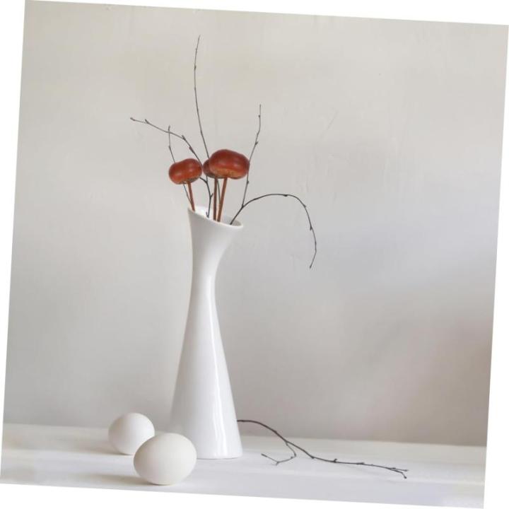 2 Sätze Dekorative Pilze Bauernbaumwollstämme Blumendeko Selber Machen Künstliche Blüten Artificial Blumendekor Aus Holz Lieferungen Für Blumenarrangements Brown 3 Stück * 2