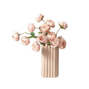 Kunstblumen Gefälschte Blumen mit Vase, Tischdekoration für Esszimmer, Blumenarrangements für Kaffeetischdekoration, Wohnkultur für jeden Anlass