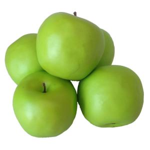 Kunstdecoratie, 5 stuks, groen, 90-120 g/stuk, levensecht plastic fruit, plastic fruit, kunstfruit, fruit, decoratie, etalage, huishouden, keuken, feest, hotel