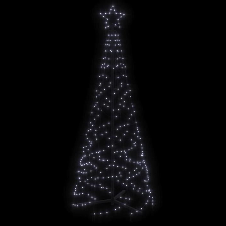 LED kerstboom kerstboom lichtboom kerstdecoratie verlichting buiten verlicht lichtketting outdoor kegelvorm koud wit 200 leds 70x180 cm