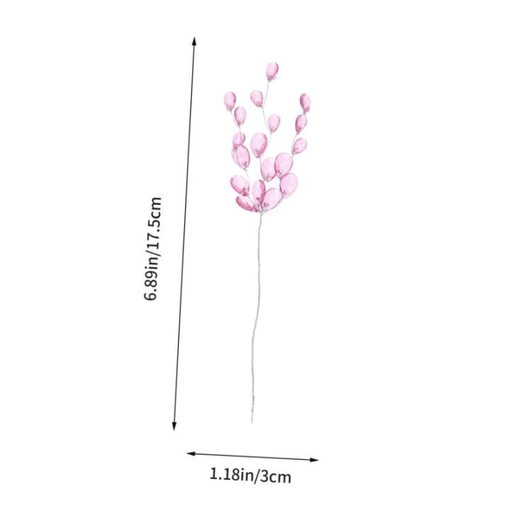 50 Stück Simulierte dreizackige künstlicher Kranz Stäbchen mit Blumenperlen Artificial sztuczne kwiaty DIY-Ornament-Accessoire Kopfschmuck kronenmaterial selber Machen
