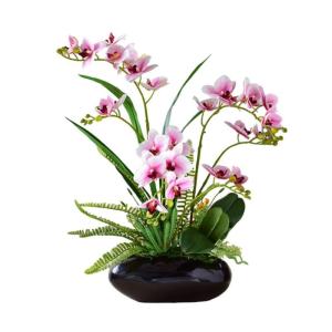 Kunstblumen Künstliche Orchideenblüten, natürliche Phalaenopsis-Orchideen, Bonsai-Fälschungspflanzen, Tischaufsätze zur Dekoration, Kunsttopf für jeden Anlass