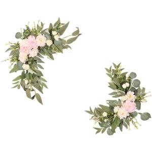Empfang Seiden Tulpen Arrangements Hochzeit Gemischte Pfingstrosen Willkommensschild Veranstaltungsverzierungen
