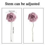 Kunstbloemen, rozen, 25 stuks, decoratieve kunstrozen met steel, voor doe-het-zelf bruiloftsfeest, Valentijnsdag, Moederdag, babyshower, woondecoratie, kleurverloop, paars