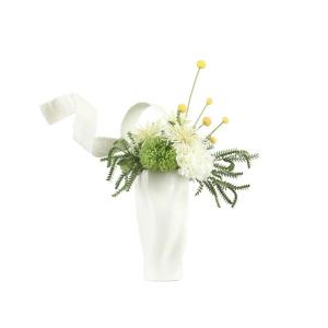 Kunstblumen Simulierte Blumendekorationen, künstliche Blumen, Kunsthandwerk, Esstisch-Mittelstücke, weiße Vase für Zuhause/Schlafzimmer/Büro für jeden Anlass