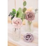 50 stuks rozen, decoratieve bloemen, kunstrozen met stelen, kunstbloemen als echt voor doe-het-zelf bruiloftsfeest, Valentijnsdag, Moederdag, babyshower, woondecoratie, kleurverloo