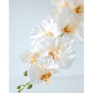 Kunstblumen Phalaenopsis-Orchidee in weißer Vase, künstliche Orchideenblumen, Pflanzen, für Büro, Schreibtisch, Hochzeit, Party, Dekoration, Badezimmer-Ornamente für jeden Anl