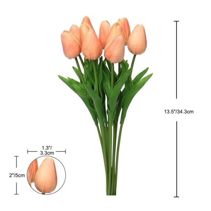 10 stuks kunstbloemen, kunstbloemen, tulp, kunstbloemen, tulp, bloemenboeket, latex, bloemen, zijde, tulp, real-touch, voor thuis, feest, bruiloftsboeket, tuindecoratie