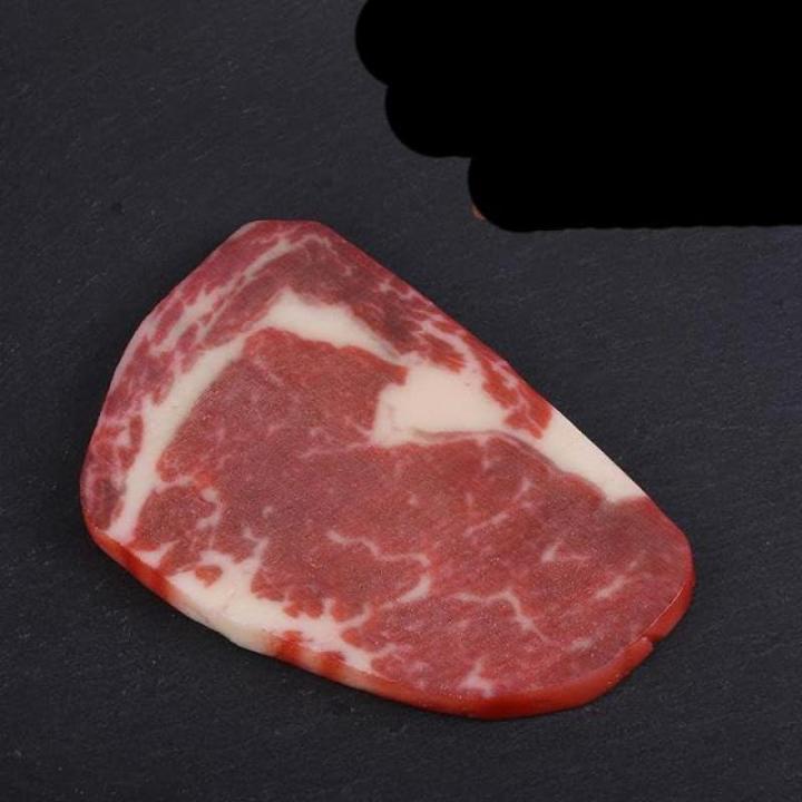 Home Crafts Simulation Lebensmittel Rohsteak Fleisch Schweinebraten Speck Modell Fotografie Requisiten Fensterdekoration-M,3