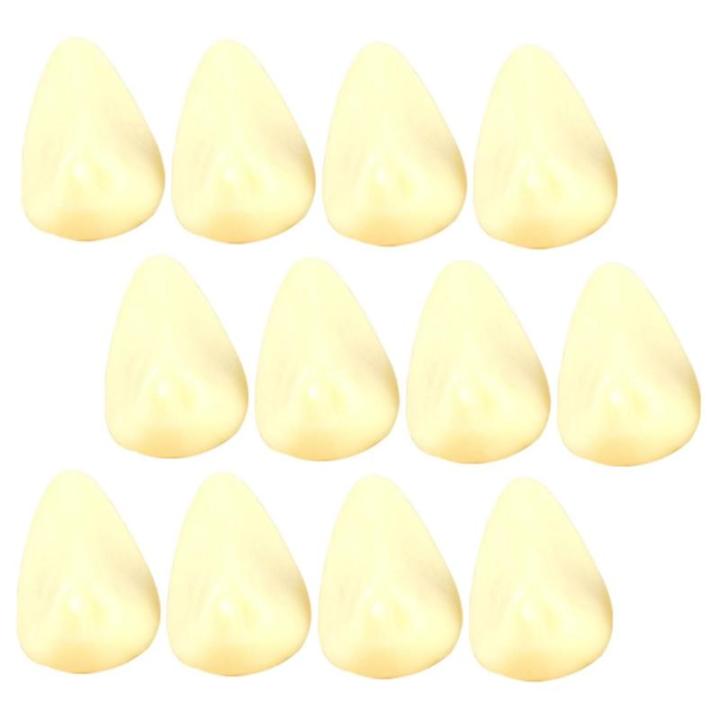 5 Sätze 5 Sets Künstlicher Knoblauch Gefälschtes Gemüse Gemüse Display Requisiten Küchendekoration Knoblauchflocken Modell Simulation Knoblauchflocken Dekor 12 Stück * 5
