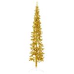 Künstlicher Weihnachtsbaum Golden 180 cm Höhe PVC-Material Halb-Weihnachtsbaum Platzsparend Wand Christbaum Innen- und Außenbereich Wirtschaftliche Weihnachtsdekoration Festlich