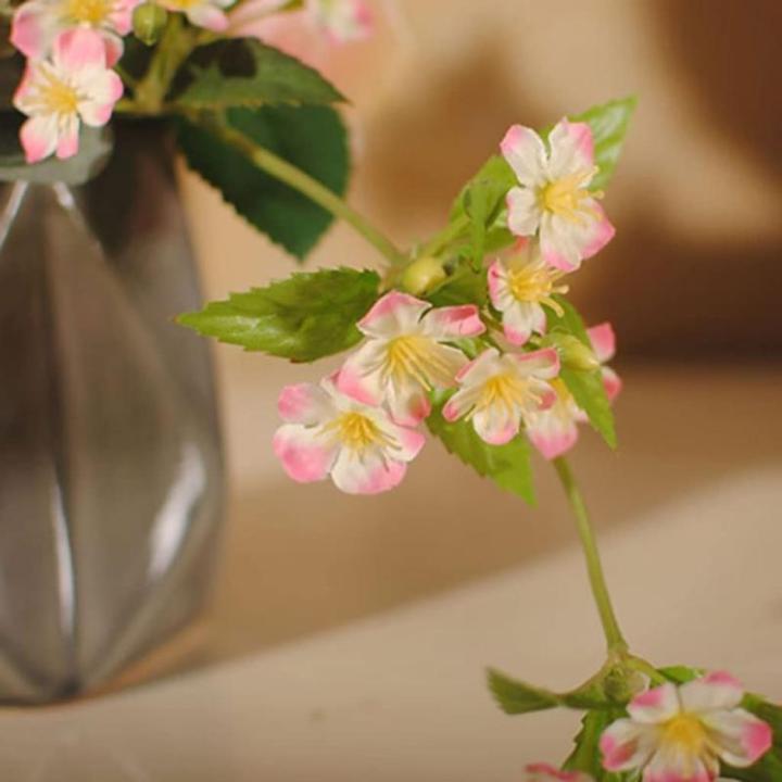 Kunstblumen Künstliche Pflanzen drinnen in Zementtöpfen, künstliche Pflanzen Magnolie/Birnenblüte für drinnen und draußen, Büro-Schreibtisch-Dekor für jeden Anlass