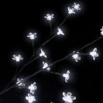 LED Weihnachtsbaum Lichterbaum Weihnachten Christbaum für Außenbereich geeignet 220 LEDs Kaltweißes Licht Kirschblüten 220 cm