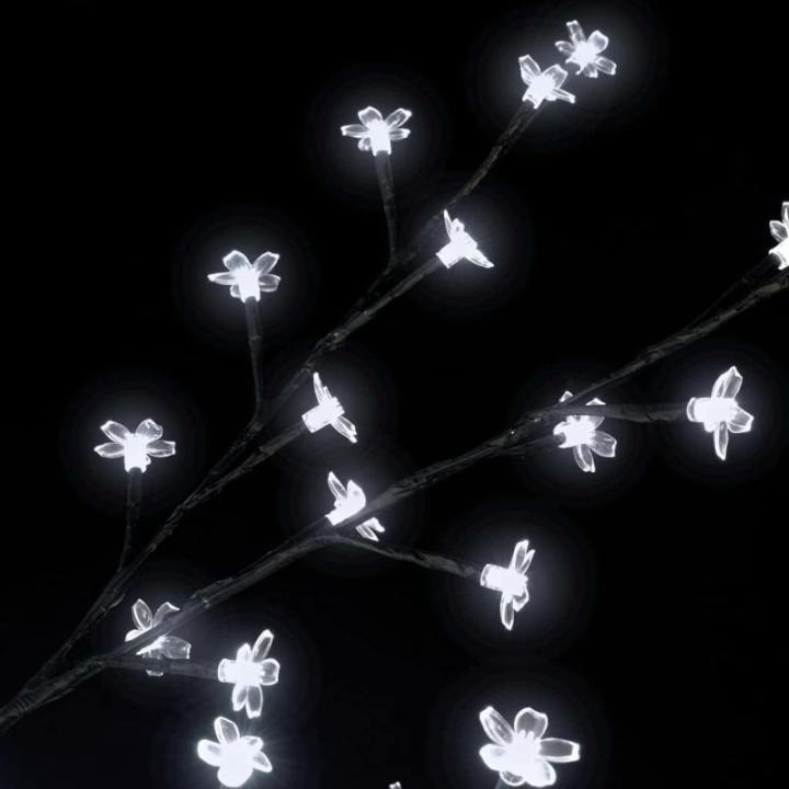 LED Weihnachtsbaum Lichterbaum Weihnachten Christbaum für Außenbereich geeignet 220 LEDs Kaltweißes Licht Kirschblüten 220 cm