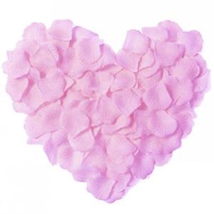 Kunstrozenblaadjes, 1000 stuks, romantische decoratie, bruiloft en slaapkamer, mooie rozenblaadjes als verjaardagscadeau voor hem, fantastische verjaardagsdecoratie (lichtroze)