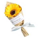 Seifenblumen Bouquet Künstliche ewige Sonnenblume Zeitung für Wohnzimmerdekoration, Seifenblumen gewickelt