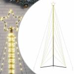 LED Weihnachtsbaum Aussen Kegelform Weihnachtsbaum Metall Groß Warmweiß 861 LEDs Tannenbaum Lichterbaum Weihnachtsdeko Aussen Weihnachtsbaum Tanne 478 cm
