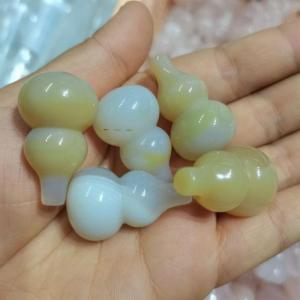 Meditations-Heimdekoration, natürliche Farbe, Achat-Kristallstatue, Steinschnitzerei, Kürbis-Handwerk, Kürbis-Dekorationsgeschenke, natürlicher Kristall Steine (Size : 1pcs)