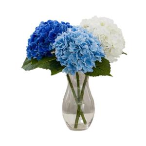 Kunstblumen Wunderschöne Hortensien-Blumensträuße aus Kunstseide, DIY-Blumendekor, Heimdekoration mit Stielen, Tischdekoration für jeden Anlass