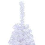 Kunstkerstboom met standaard, hoge kunstkerstboom, 120 cm hoog, kerstdecoratie van pvc en staal, wit