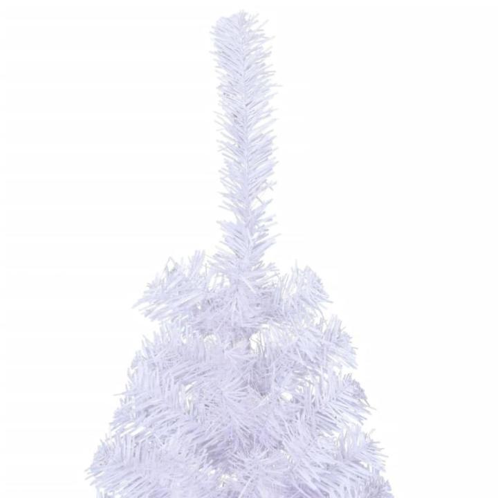 klein künstlicher Christbaum,Mini-Weihnachtsbaum,Künstlicher Halber Weihnachtsbaum mit Ständer Weiß 150 cm PVCGeeignet für Patio, Schlafzimmer, Wohnzimmer, Weihnachten
