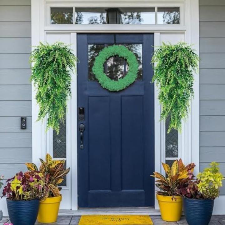 4 stuks kunstplanten, realistische klimop, 90 cm lengte, hangende kunstplanten, planten, plastic planten voor binnen en buiten, kunstplant voor decoratie thuis, keuken, tuin, kanto