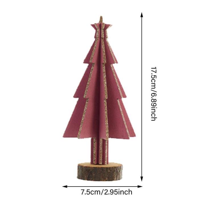 Hölzerne Weihnachtsbaum Dekoration,Mini Desktop Dekoration,Familie Tisch Kamin Dekoration,Hölzerne Weihnachtsbaum Tischplatte Weihnachtsdekorationen für Weihnachten Party Tisch 