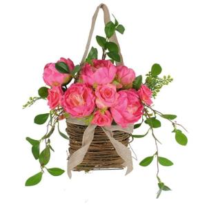 Rosen Blumen Kleiderbügel Kranz Künstliche Blume Kranz Sommer Blume Türbehang Körbe Kranz Bauernhäuser Cottage