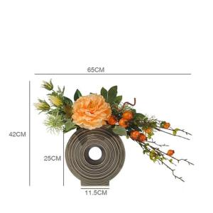 Kunstblumen Künstliche Blumen-Pflanzen-Set, gefälschte Bonsai-Pflanzen mit kreativer Vase, Seidenblume für Tischdekoration, Wohnzimmer, Zuhause für jeden Anlass
