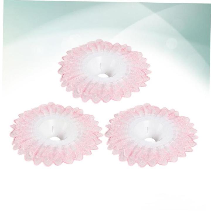 6 STK Blumenhalter Mit Spitzenkragen Mädchen Weiße Handschuhe Weißes Dekor Blumenstraußhalter Selber Machen Mini-pferdefiguren Blumen- Braut Spitzenkleid Rosa Ausschnitt