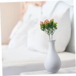 12st Kleine Schleierkraut-Dekoration Künstlicher Blumenstiel Blumenstrauß Dekor Dekorative Künstliche Blumenpflücker Gefälschte Blumen Elegante Kunstblumen Plastik Rot